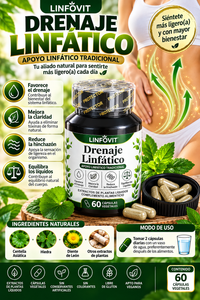 LINFÓVIT DRENAJE LINFÁTICO 60 CAPSULAS- Hinchazón, Pesadez y Líquidos Retenidos?