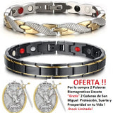 PULSERAS BIOMAGNÉTICA SALUDABLE PARA EL Y ELLA! DE REGALO UNA CADENA DE SAN MIGUEL!!