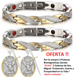 PULSERAS BIOMAGNÉTICA SALUDABLE PARA EL Y ELLA! DE REGALO UNA CADENA DE SAN MIGUEL!!
