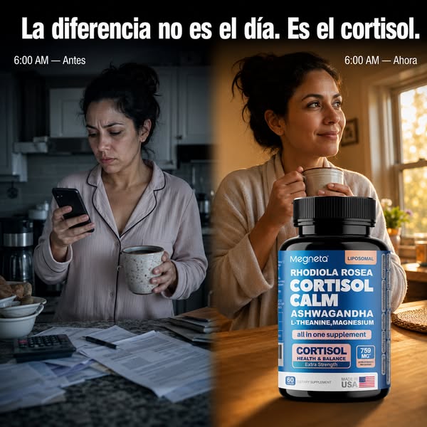 Cortisol Calm (Magneta) – Equilibrio Natural para el Estrés, Sueño y Energía-60 CAPSULAS