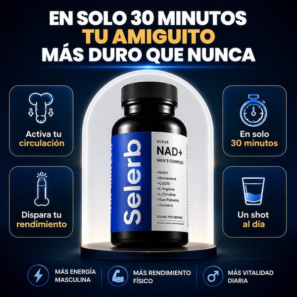 Selerb NAD+ (60 Capsulas)  para Hombres – Energía, Circulación y Anti-Edad