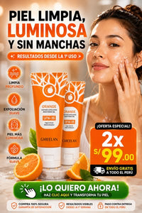 ORANGE GEL EXFOLIANTE 🔥 LIMPIA EXFOLIA Y RENUEVA LA PIEL + MASCARILLA FACIAL GRATIS