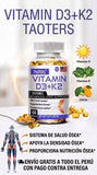 VITAMIN D3 + K2 TAOTER 3000MG Huesos Fuertes , articulaciones flexibles y una vida mas activa