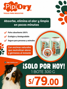 🐶🐱 PIPIDRY EN POLVO 300 gr ¡Limpiar los accidentes de tu mascota nunca fue tan fácil! ✨