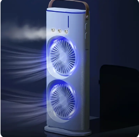 VENTILADOR INVERTIDO DUAL RGB PORTATIL