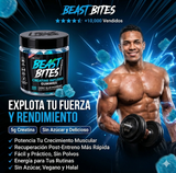 Beast Bites™ Creatina en Gomitas Veganas Sin Azúcar, Fuerza, y Recuperación Muscular