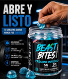 Beast Bites™ Creatina en Gomitas Veganas Sin Azúcar, Fuerza, y Recuperación Muscular