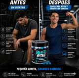 Beast Bites™ Creatina en Gomitas Veganas Sin Azúcar, Fuerza, y Recuperación Muscular