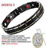 PULSERAS BIOMAGNÉTICA SALUDABLE PARA EL Y ELLA! DE REGALO UNA CADENA DE SAN MIGUEL!!