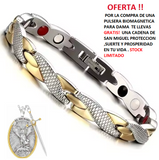 PULSERAS BIOMAGNÉTICA SALUDABLE PARA EL Y ELLA! DE REGALO UNA CADENA DE SAN MIGUEL!!