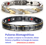 PULSERAS BIOMAGNÉTICA SALUDABLE PARA EL Y ELLA! DE REGALO UNA CADENA DE SAN MIGUEL!!