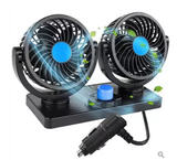 Ventilador Doble Para Vehículo Gira 360°