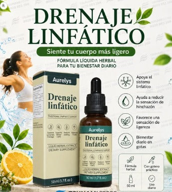 AURELYS DRENAJE LINFÁTICO (GOTAS 50 ML)FORMULA HERBAL EN GOTAS