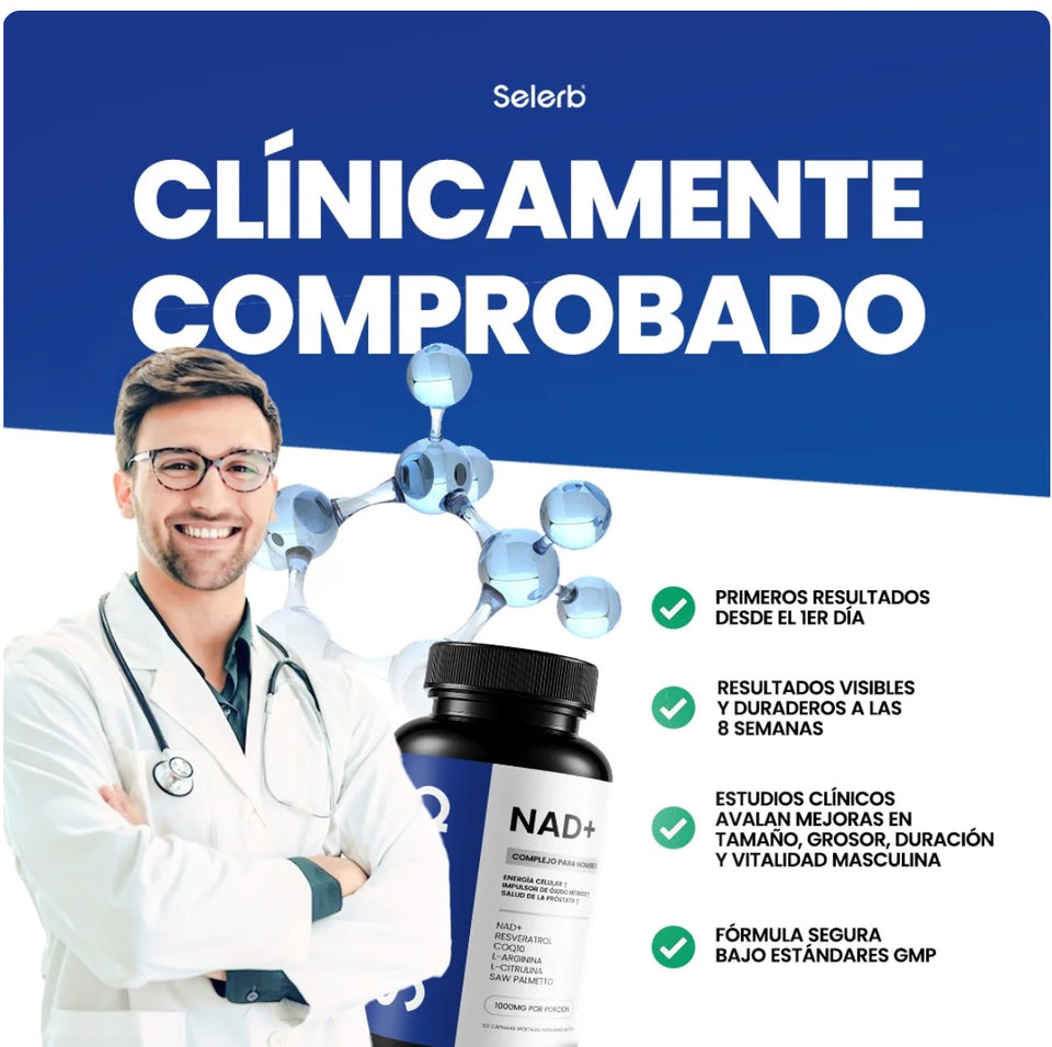Selerb NAD+ para Hombres – Energía, Circulación y Anti-Edad