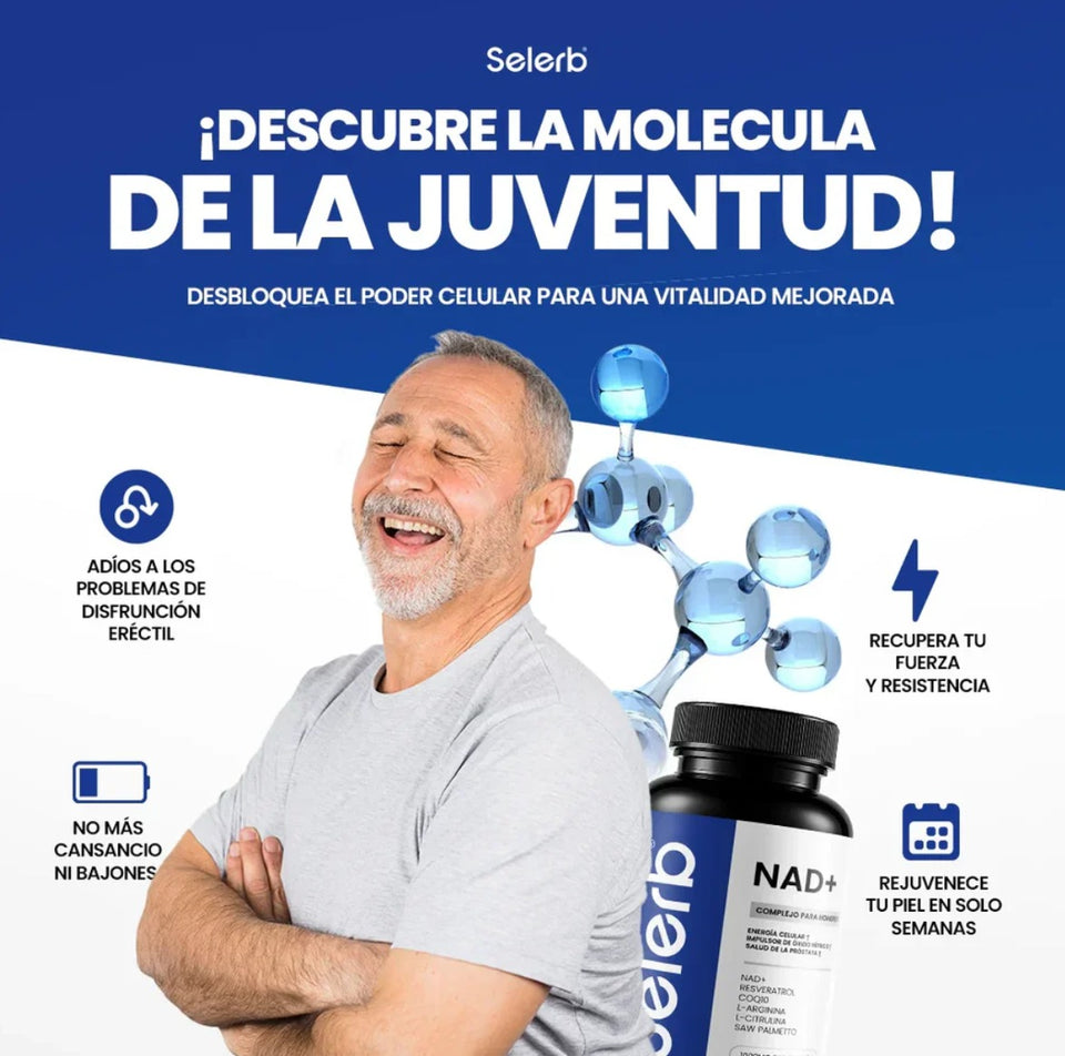 Selerb NAD+ para Hombres – Energía, Circulación y Anti-Edad