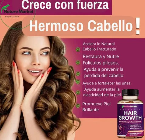 HAIR GROWTH ADVANCED (Crecimiento Avanzado del Cabello)120 CAPSULAS
