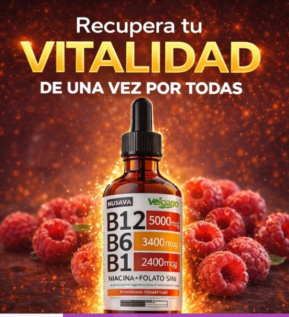 VITAMINA B12 5000mcg EN GOTAS-COMPLEJO B LIQUIDO NUVASA (2 FRASCOS)