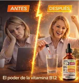 VITAMINA B12 5000mcg EN GOTAS-COMPLEJO B LIQUIDO NUVASA (2 FRASCOS)