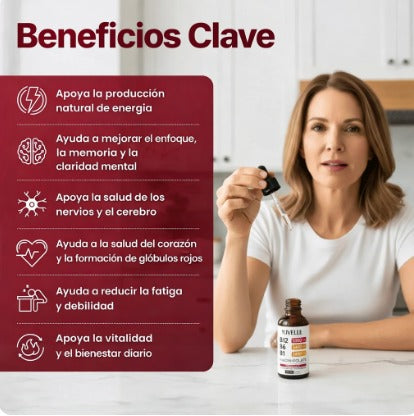 VITAMINA B12 5000mcg EN GOTAS-COMPLEJO B LIQUIDO NUVASA (2 FRASCOS)