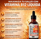 VITAMINA B12 5000mcg EN GOTAS-COMPLEJO B LIQUIDO NUVASA (2 FRASCOS)