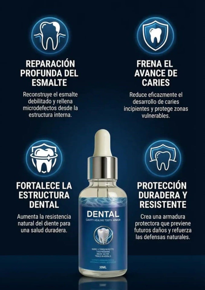 DENTAL HIDROXIAPATITA -Protector Bucal, Gotas de Reparación de Caries,Reparación de Esmalte, Salud de las encías