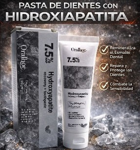 PASTA DENTAL REPARADORA CON HIDROXIAPATITA 7.5 % SIN FLUOR DE REPARACIÓN DE CARIES, REPARACIÓN DE ESMALTE, SALUD DE LAS ENCÍAS🦷