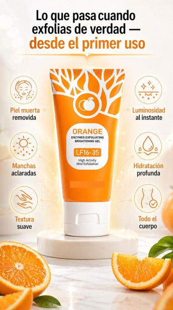 ORANGE GEL EXFOLIANTE - LIMPIA EXFOLIA Y RENUEVA LA PIEL