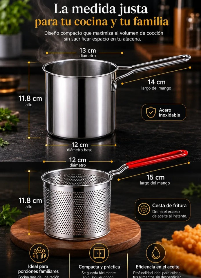 Mini Olla Freidora PRO con cesta