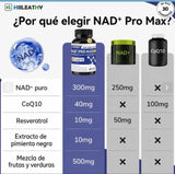 SUPLEMENTO NAD + PRO MAX GNE ANTIENVEJECIMIENTO + ENERGIA CELULAR (60 CÁPSULAS)