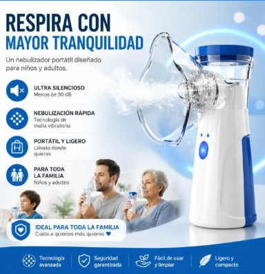🚨 NEBULIZADOR MESH PORTÁTIL – ¡RESPIRA MEJOR, DONDE QUIERAS! 💨