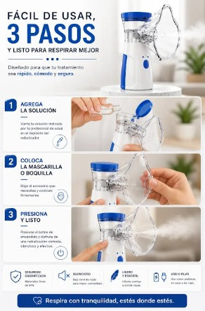 🚨 NEBULIZADOR MESH PORTÁTIL – ¡RESPIRA MEJOR, DONDE QUIERAS! 💨