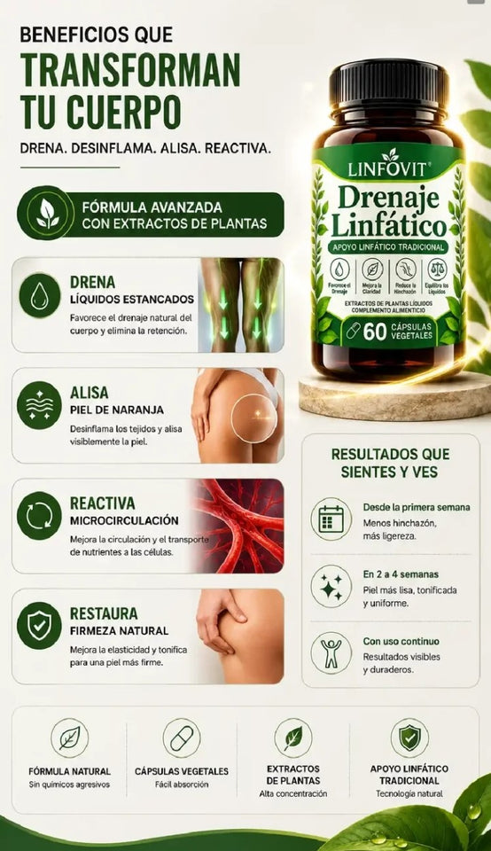 LINFÓVIT DRENAJE LINFÁTICO 60 CAPSULAS