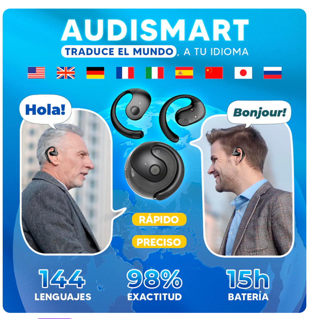 Audismart – Audifonos Inteligente Que traducen en 144 idiomas