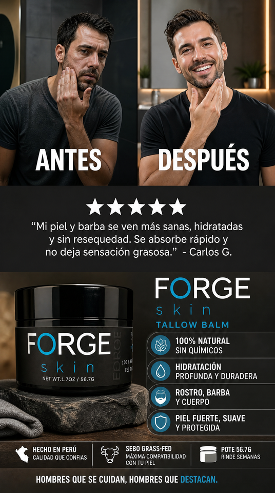 FORGE SKIN — TALLOW BALM FOR MEN · 100% NATURAL