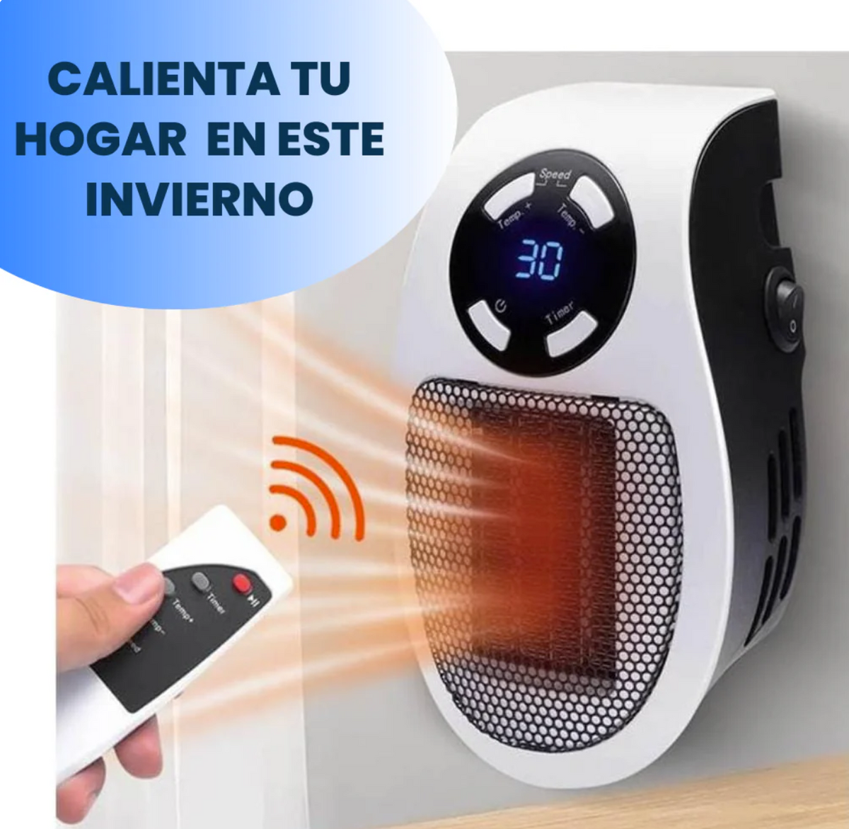 CALEFACTOR ELÉCTRICO PORTATIL CON CONTROL REMOTO – shoppingblueperu