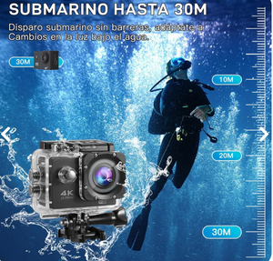 Camara Deportiva 4k 16MP WiFi Acuatico Deportes Videos Fotos