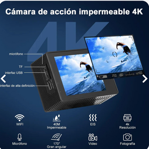 Camara Deportiva 4k 16MP WiFi Acuatico Deportes Videos Fotos