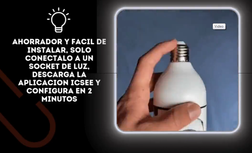 FOCO CAMARA 360 GRADOS CON WIFI