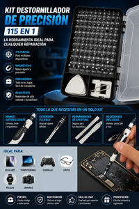 🛠️ KIT DE DESTORNILLADORES DE PRECISIÓN 115 EN 1
