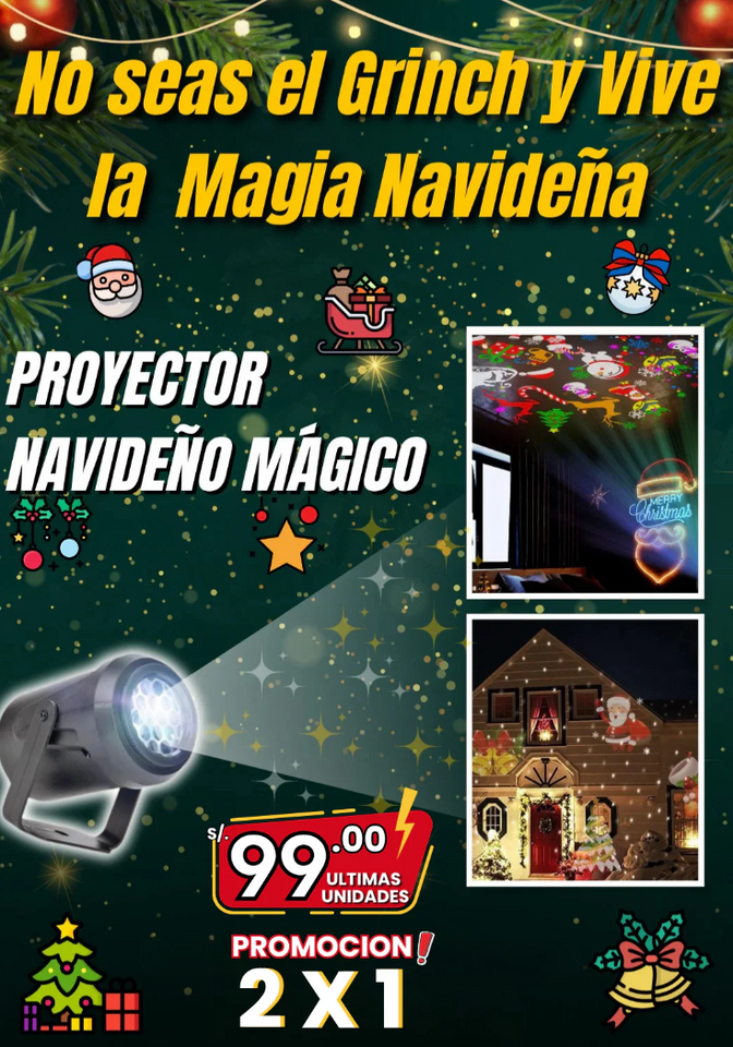 PROYECTOR DE LUCES NAVIDEÑAS🎄🎅